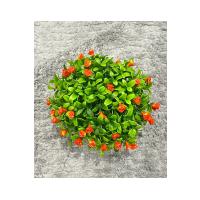 Dekoratif Saksılı Yapay Çiçek - Turuncu Minyatür Güller - Canlı Görünümlü Masaüstü Bitki