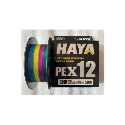 PEX12 12 Katlı Örgü İp Misina - 300 Metre 0.296mm 50lb Multicolor