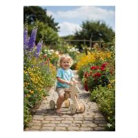 Montessori Çocuk Denge Bisikleti 2-6 Yaş | MDF Tavşan Başlıklı Tasarım