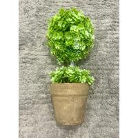 24 cm Yapay Çiçek - Hediyelik Saksılı Dekoratif Şimşir Topu