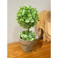 24 cm Yapay Çiçek - Hediyelik Saksılı Dekoratif Şimşir Topu