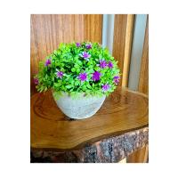 Premium Yapay Çiçek Saksıda Pembe Dekoratif Ev Ofis Bitkisi ?