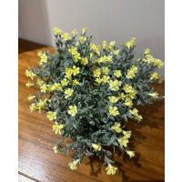 3'lü Ev ve Ofis İç Mekan Dekorasyonu için 3'lü Saksıda Sarı Çiçekli Yapay Bitki