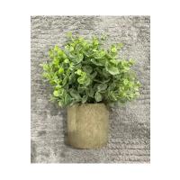 Nordik Stil Saksılı Yeşil Yapay Bitki - Masa Üstü ve Raf İçin Gerçekçi Yeşillik