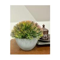 Yapay Scleranthus (Minder Çiçeği) Kızıl Yeşil Antrasit Saksılı Premium Dekor ?