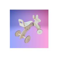 Montessori Çocuk Denge Bisikleti 2-6 Yaş | MDF Tavşan Başlıklı Tasarım