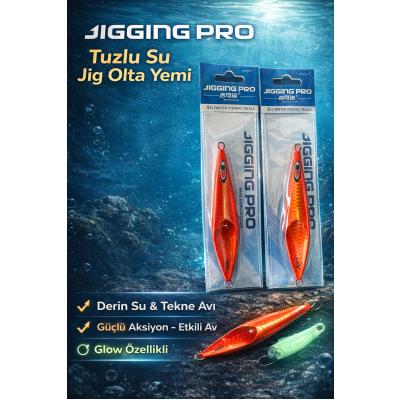 100 Gr Slow Jig Yemi 2'li Set - Glow Özellikli Derin Su Balık Avı Seti