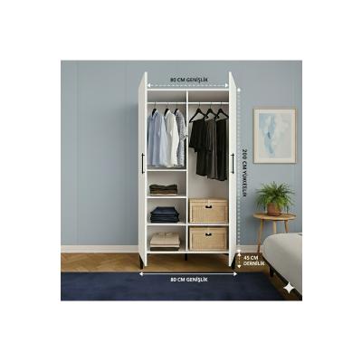 Minimalist 2 Kapaklı Elbise Dolabı Mdf 200 x 80 x 45