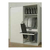 Pureline Glass 140 – Mdf Sürgü Kapaklı, Cam Çekmeceli Gardırop