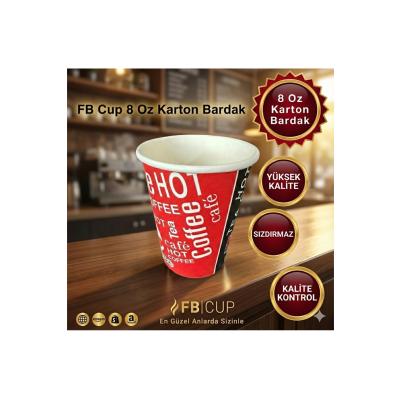 8 Oz Sızdırmaz Karton Bardak - 200 Adet