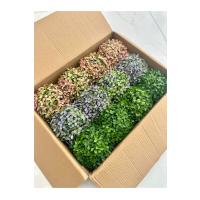 12'li Saksılı Yapay Şimşir Top Seti - Cafe Restoran Masa Üstü Dekor Çiçeği