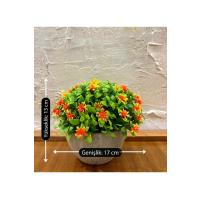 Modern Turuncu Bahar Esintisi Yapay Aranjman (13 cm x 17 cm)