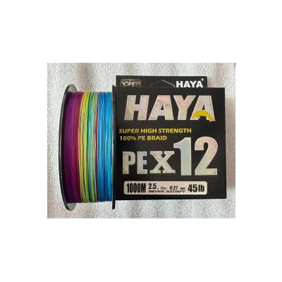 PEX12 12 Katlı Örgü İp Misina - 1000 Metre 0.27mm 45lb Multicolor
