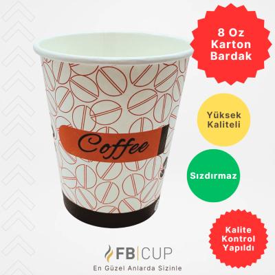8 Oz Karton Bardak 1.000 Adet