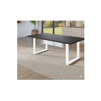 MDF ve Beyaz Metal Ayaklı Modern Yemek Masası (120x80 cm)