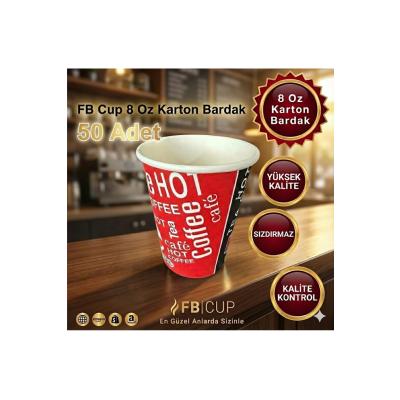 8 Oz Sızdırmaz Karton Bardak - 50 Adet
