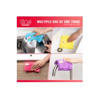 8'li Mikrofiber Bez +Saplı 4'lü Süper Güçlü Bulaşık Teli Seti-Süper İkili