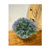 Premium Minimal Beton Görünümlü Saksı – Mor Çiçekli Yapay Bitkili | 1 Adet