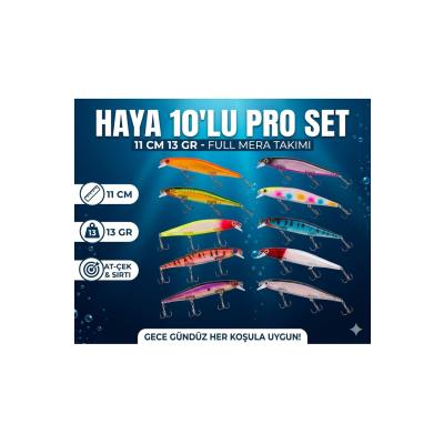 10'lu Efsane Rapala Seti 11 cm 13 gr - Levrek, Lüfer ve Turna Avcısı (At-Çek & Sırtı Uyumlu)