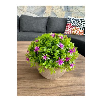 Premium Yapay Çiçek Saksıda Pembe Dekoratif Ev Ofis Bitkisi ?