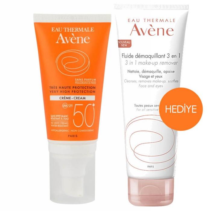 Avene Creme Spf 50 Gunes Kremi 50ml Temizleme Losyonu Hediye 77 90 Tl Kdv