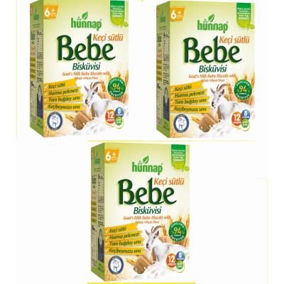 Hünnap Keçi Sütlü Bebe Bisküvisi (12 Vitamin 8 Mineral ) 3 Paket