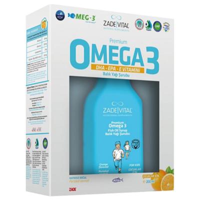 Omega 3 Şurup Kids Portakal 200ml Zade Vital