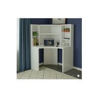 Köşe Çalışma Masası ve Kitaplık Seti: Ergonomik & Şık Beyaz MDF Tasarım