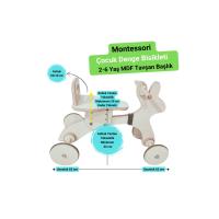 Montessori Çocuk Denge Bisikleti 2-6 Yaş | MDF Tavşan Başlıklı Tasarım