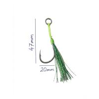 Jigging Pro 2/0 "Neon Green" Asist İğne Seti - 2 Paket (Toplam 6 Adet)