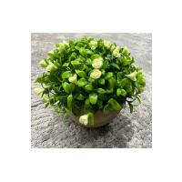 Dekoratif Yapay Çiçek - Saksıda Sarı Çiçekli - Masa Üstü Ofis & Ev Dekoru (17x13 cm)