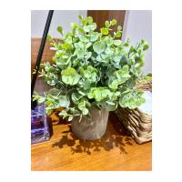 Nordik Stil Saksılı Yeşil Yapay Bitki - Masa Üstü ve Raf İçin Gerçekçi Yeşillik