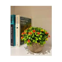 Modern Turuncu Bahar Esintisi Yapay Aranjman (13 cm x 17 cm)