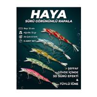 12cm 15gr Sürü Efektli Şeffaf Gövde Maket Balık (At-Çek ve Sırtı Uyumu)