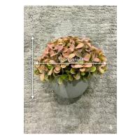Modern Gri Saksıda Gerçekçi Yapay Dekoratif Bitki – 17 x13 cm – Ev ve Ofis Dekoru