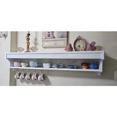 Café Royale Vintage Mutfak Rafı - Dekoratif Fincan ve Kupa Askılığı - Şık Tasarım 120cm 1. Sınıf MDF