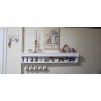 Café Royale Vintage Mutfak Rafı - Dekoratif Fincan ve Kupa Askılığı - Şık Tasarım 120cm 1. Sınıf MDF