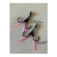 Çiftli Assist İğne Seti – Karbon Çelik & Pembe Flaşörlü (2 Paket)