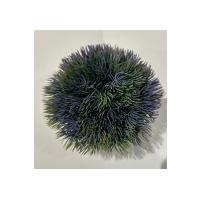 Premium Minimal Beton Görünümlü Saksı – Mor Çiçekli Yapay Bitkili | 1 Adet