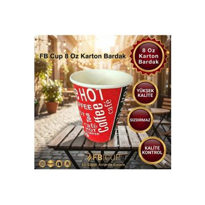 8 Oz Sızdırmaz Karton Bardak - 100 Adet
