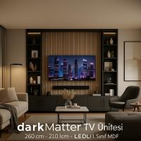 Dark Matter TV Ünitesi LED Aydınlatmalı • 1. Sınıf MDF Gövde • Modern Tasarım