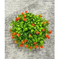 Dekoratif Saksılı Yapay Çiçek - Turuncu Minyatür Güller - Canlı Görünümlü Masaüstü Bitki