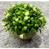 Dekoratif Yapay Çiçek - Saksıda Sarı Çiçekli - Masa Üstü Ofis & Ev Dekoru (17x13 cm)