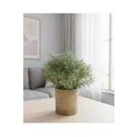 Saksılı Yapay Dağ Kekiği - Doğal Görünümlü Dekoratif Saksı Bitkisi - 18x13 cm