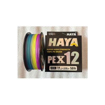 PEX12 12 Katlı Örgü İp Misina - 1000 Metre 0.296mm 50lb Multicolor