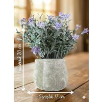 Evinize Bahar Havası Getirecek: 3'lü Dekoratif Yapay Çiçek Seti (Mor Lavanta Esintisi)