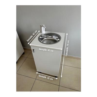 Taşınabilir Mobil Lavabo - Yeni Yönetmeliğe Uygun Muayenehane Tipi - Şarjlı Pompalı (75x42x42 cm)