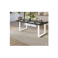 MDF ve Beyaz Metal Ayaklı Modern Yemek Masası (120x80 cm)