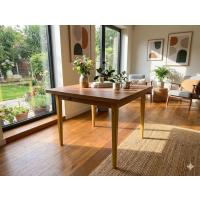 İskandinav Tarzı Modern Çalışma ve Yemek Masası - 90x70 cm Ahşap Ayahlı 1.Sınıf Meşe Desenli Mdf