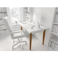 İskandinav Tarzı Modern Çalışma ve Yemek Masası - 90x70 cm Ahşap Ayahlı 1.Sınıf Beyaz Mdf